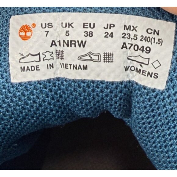 New Timberland Mt Maddsen Mid Waterproof Hiking Boots Womens Size 7 Grey Leather - Picture 10 of 14